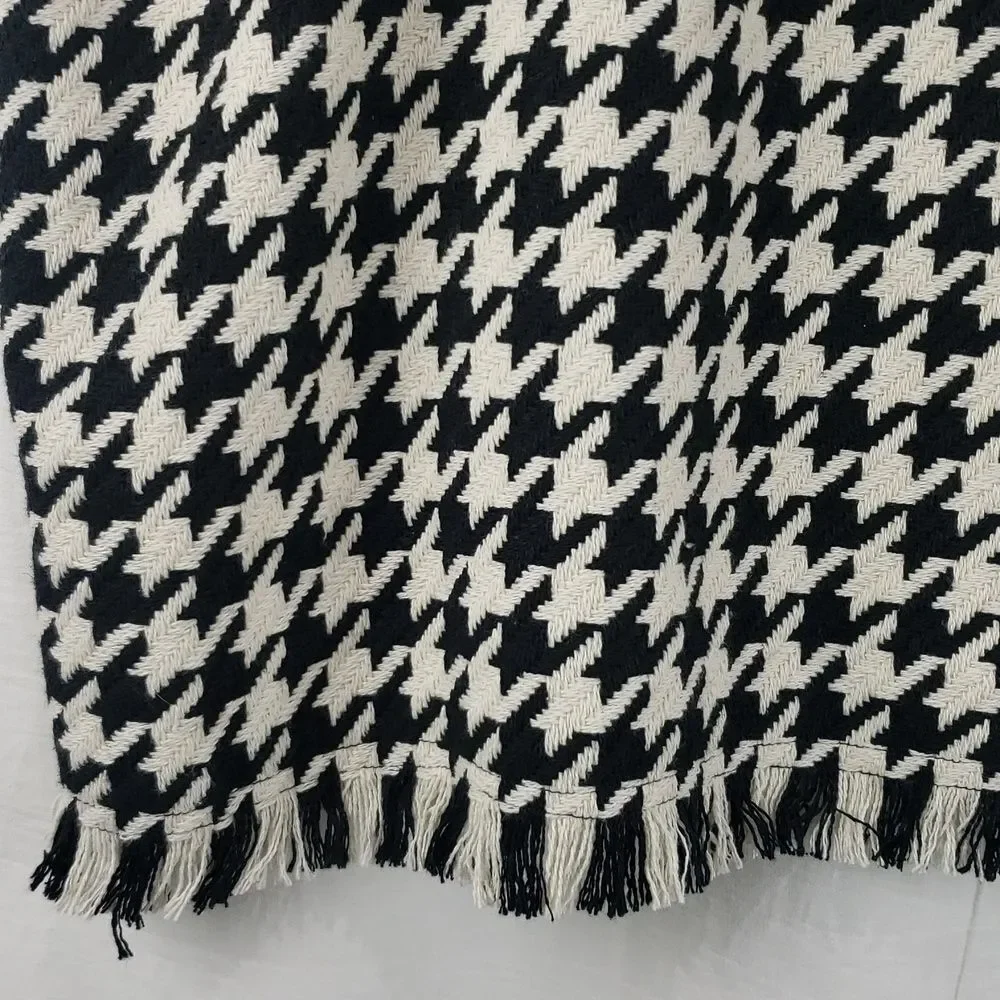 Cider 4XL Black and White Houndstooth Pencil Skirt